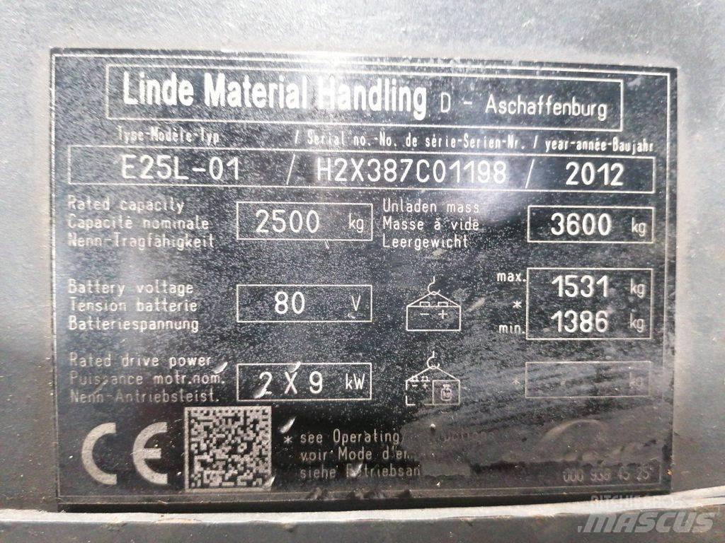 Linde E25L-01 Electric forklift trucks