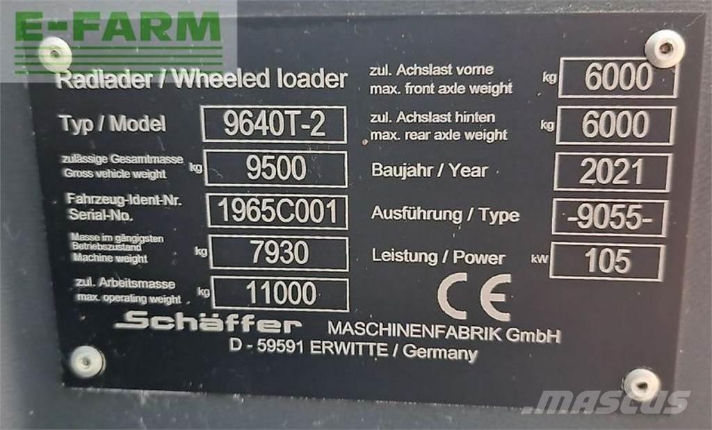 Schäffer 9640 t-2 Telehandlers for agriculture