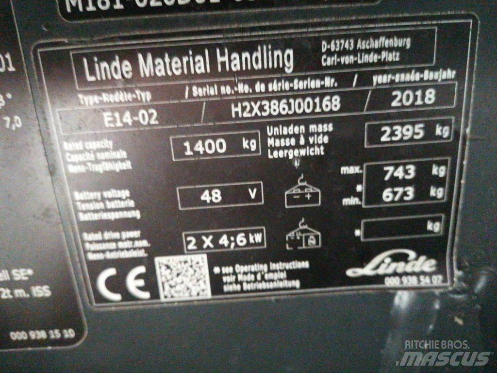 Linde E14-02 Electric forklift trucks