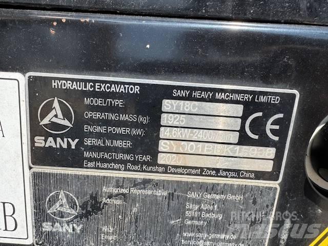 Sany SY 18 C Mini excavators < 7t (Mini diggers)