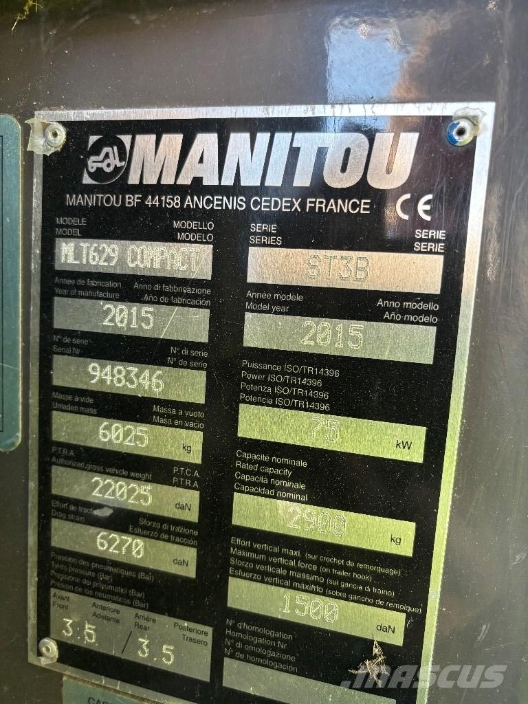 Manitou MLT 629 Telescopic handlers