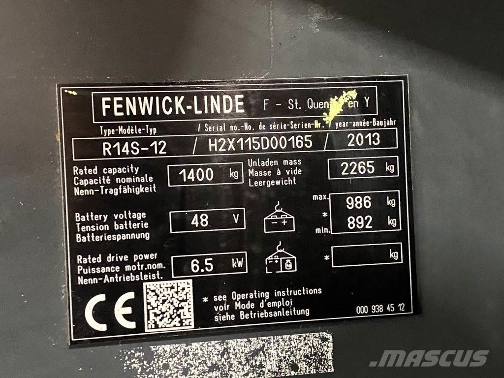 Linde R14S-12 Reach trucks