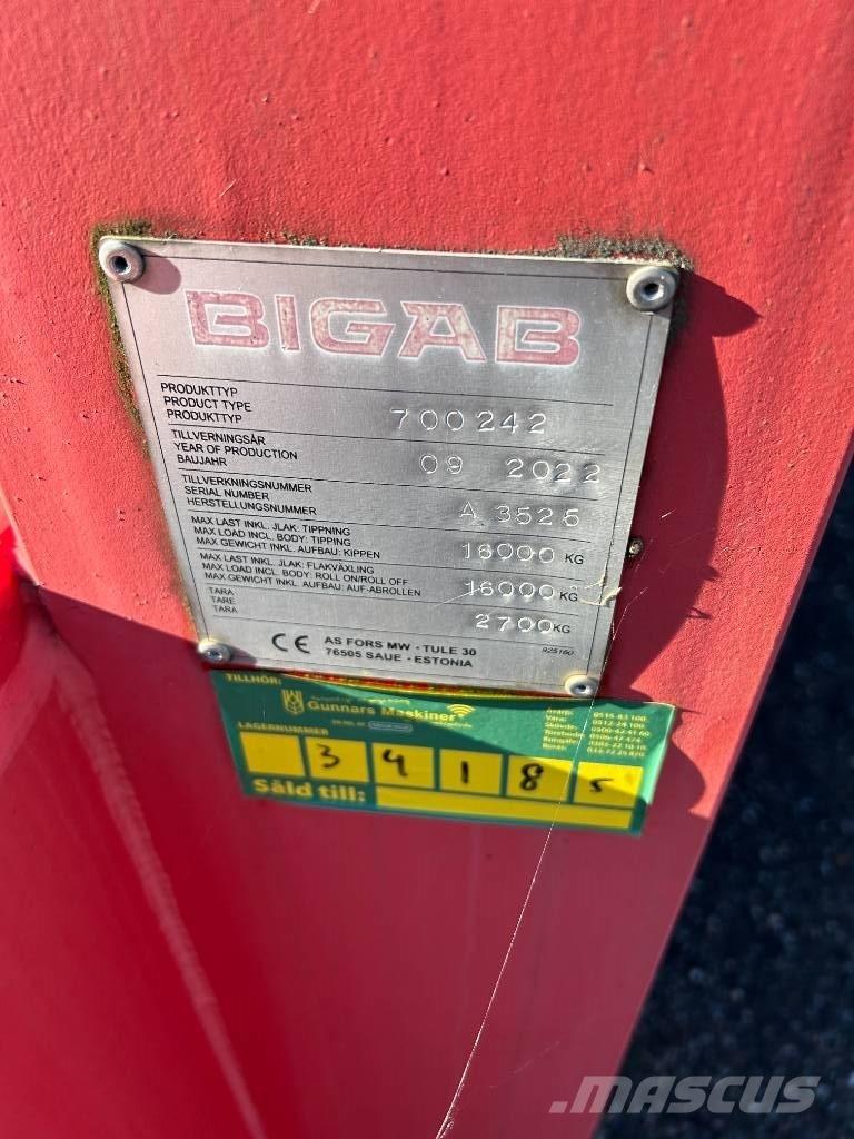 Bigab 242 SCHAKTFLAK Containerframe trailers