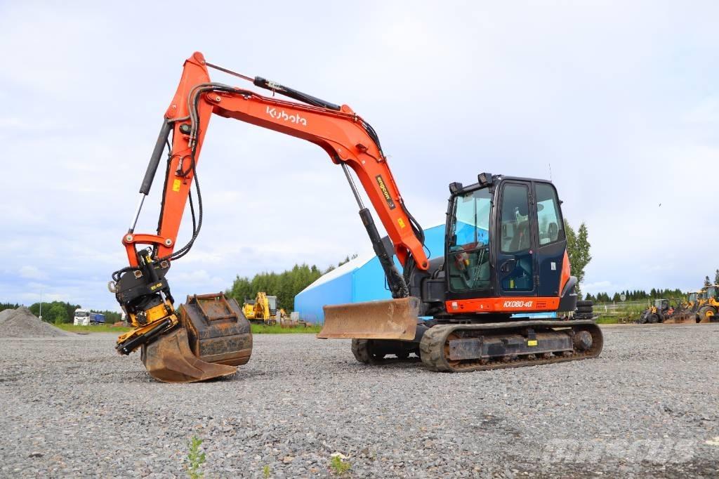 Kubota KX080-4a Midi excavators  7t - 12t