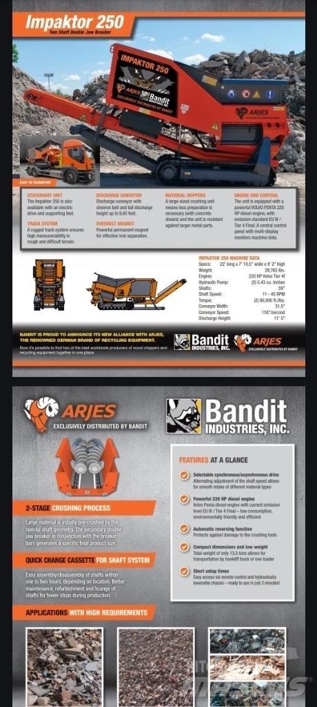 Arjes Impaktor 250 Pulveriser  (Demolition Crusher ) 