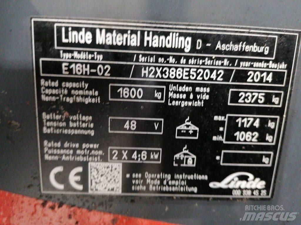 Linde E16H-02 Electric forklift trucks