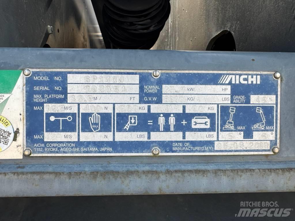 Aichi SP 14 CJ Telescopic boom lifts