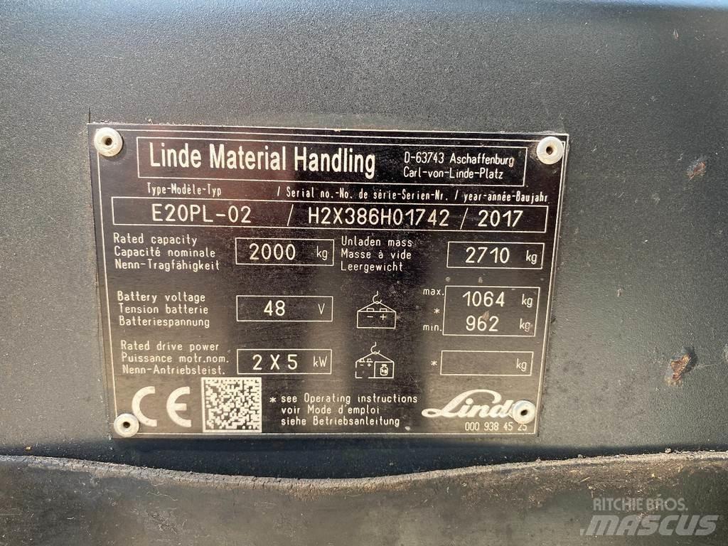 Linde E20PL-02 Electric forklift trucks
