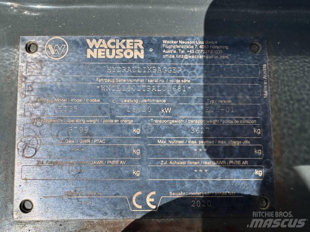 Wacker Neuson ET35 Crawler excavators