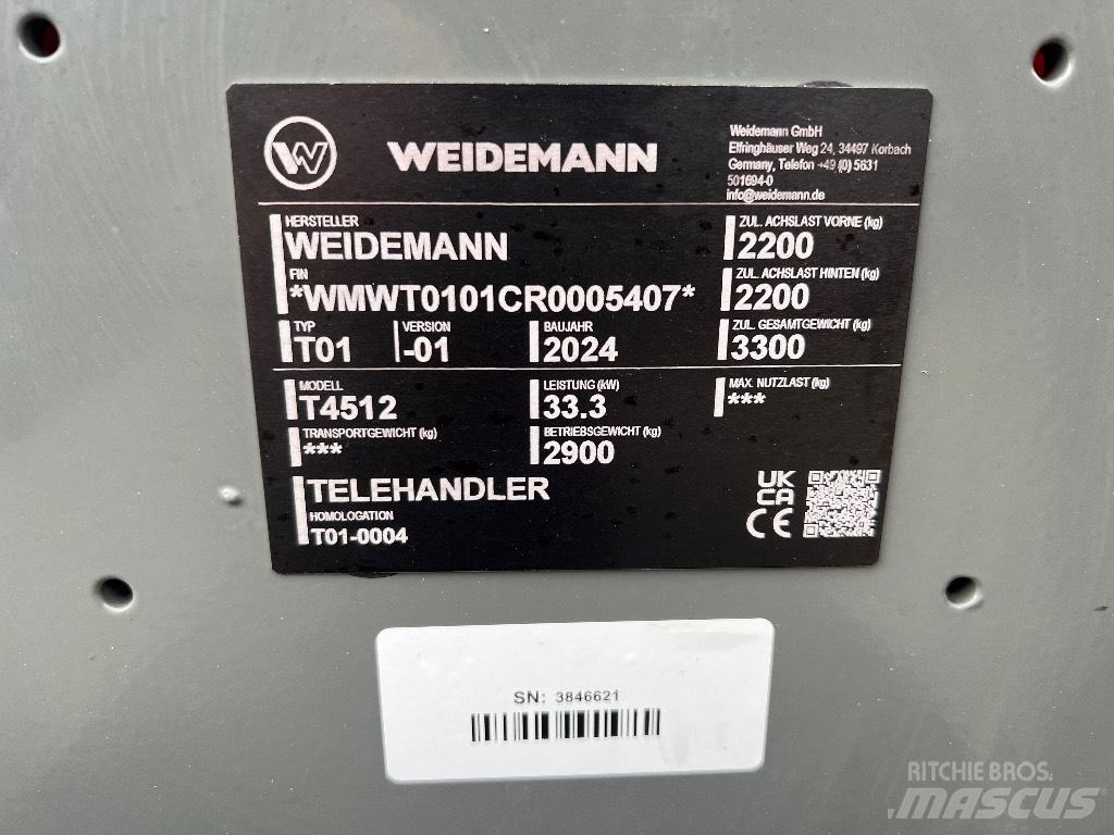 Weidemann 4512 Telehandlers for agriculture
