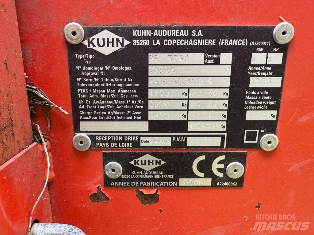 Kuhn Primor 3560 Bale shredders, cutters and unrollers