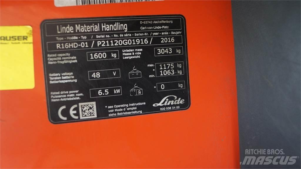 Linde R16HD Reach trucks