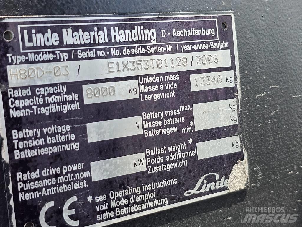 Linde H80D-03 Diesel trucks