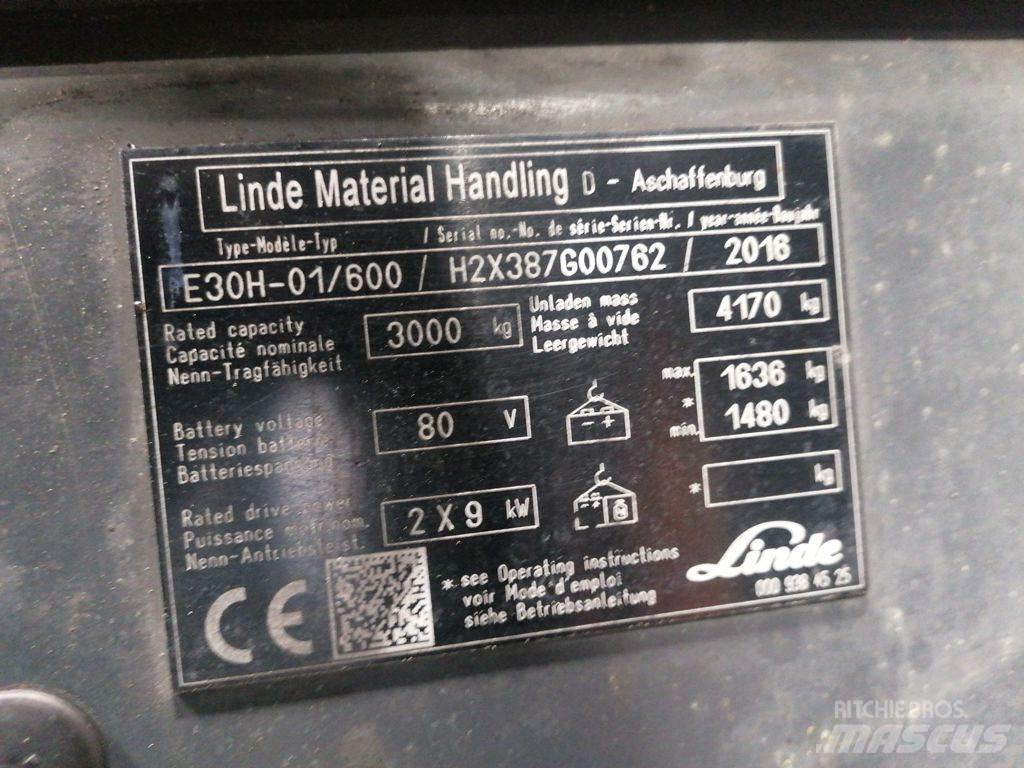 Linde E30H-01/600 Electric forklift trucks