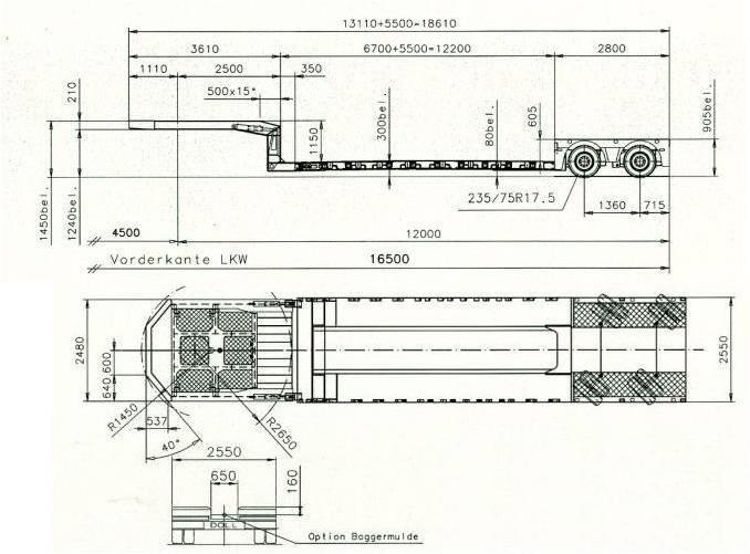Doll T2H Low loader-semi-trailers