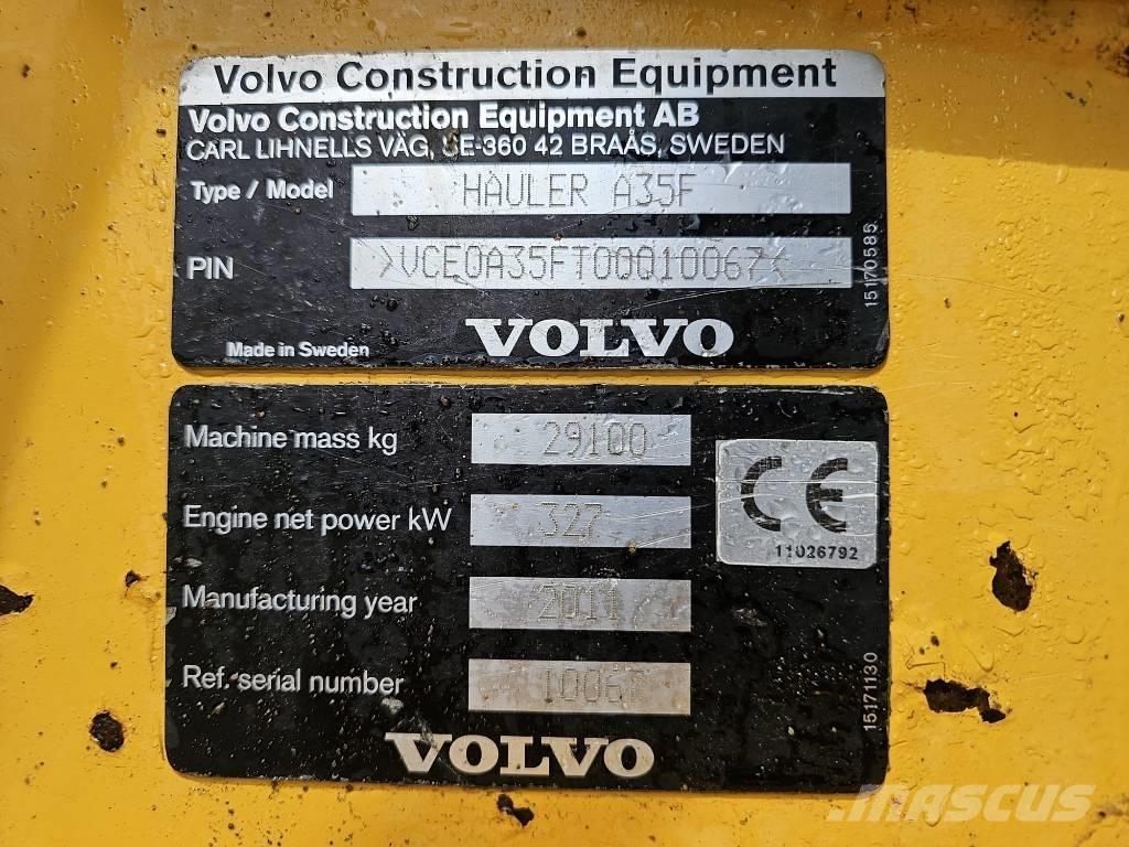 Volvo A 35 F Articulated Dump Trucks (ADTs)