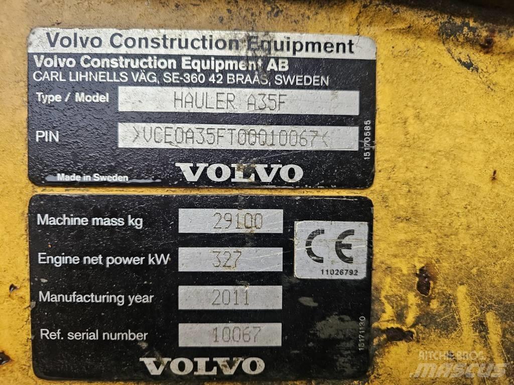 Volvo A 35 F Articulated Dump Trucks (ADTs)