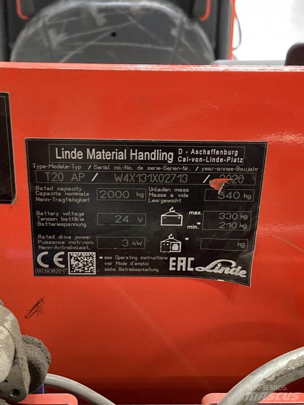 Linde T20AP kurz Low lifter