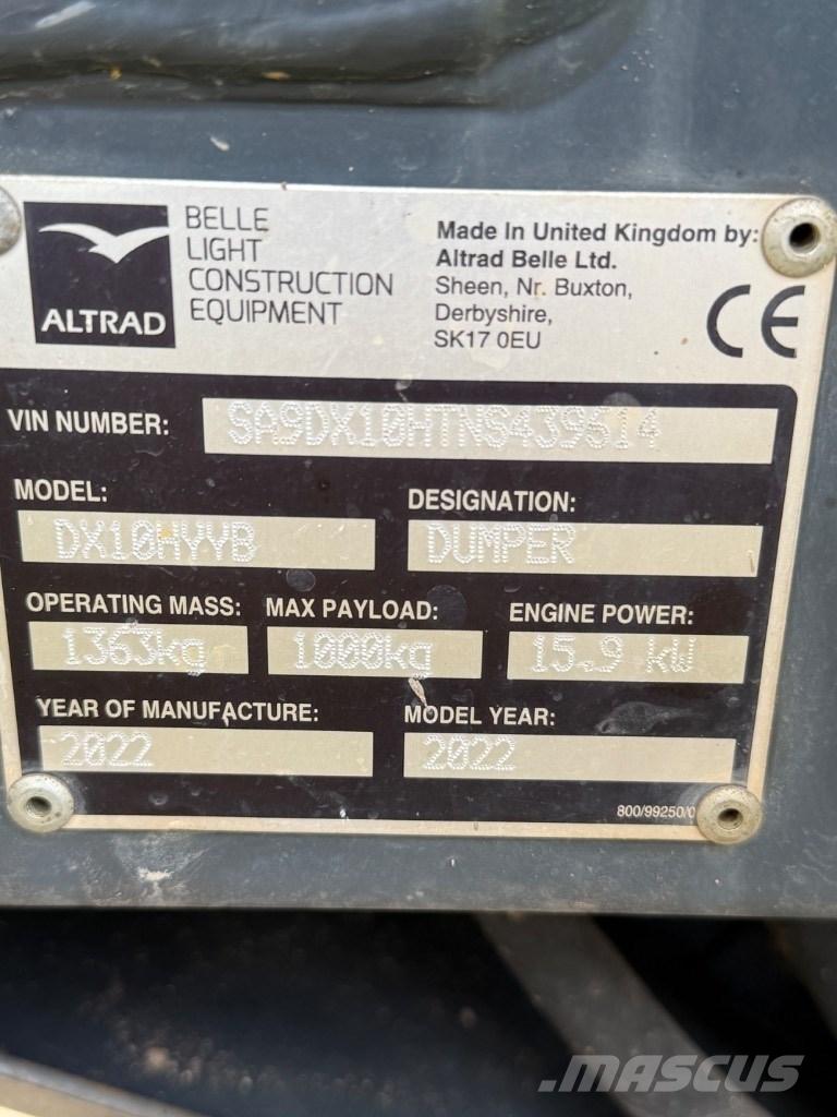 Belle DX1000HT Site dumpers