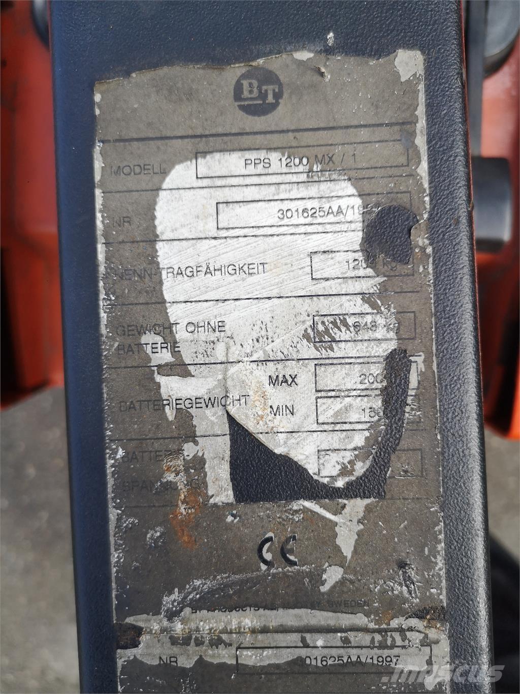 BT PPS 1200 MX/1 Self propelled stackers