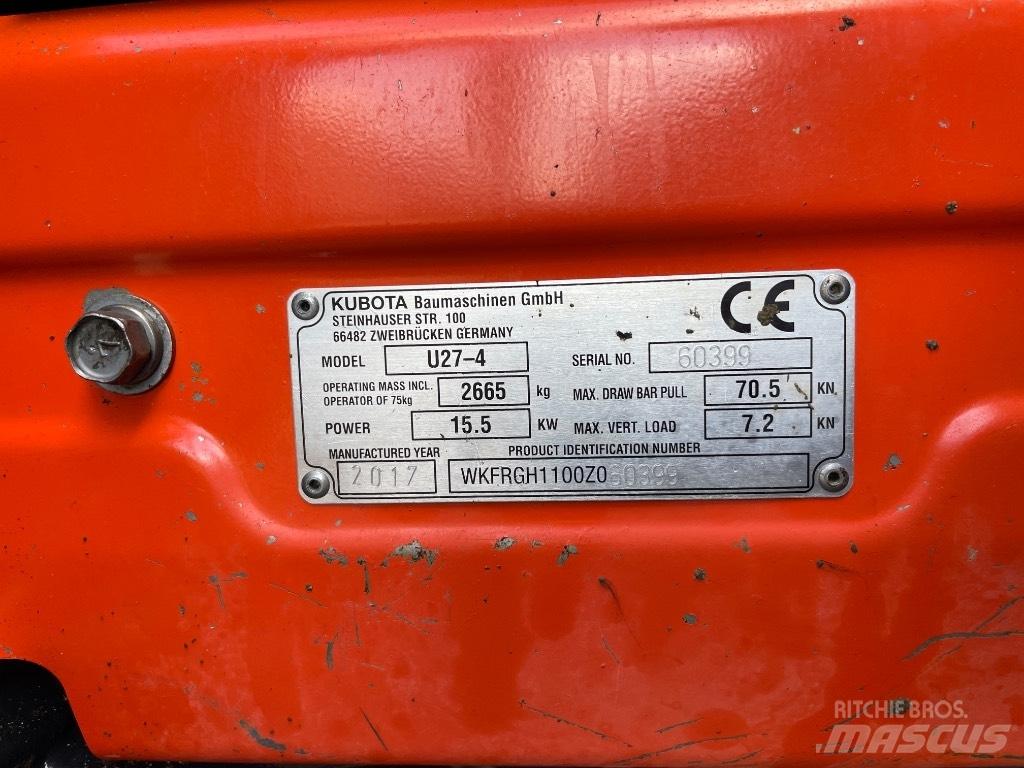 Kubota U 27-4 Mini excavators < 7t (Mini diggers)