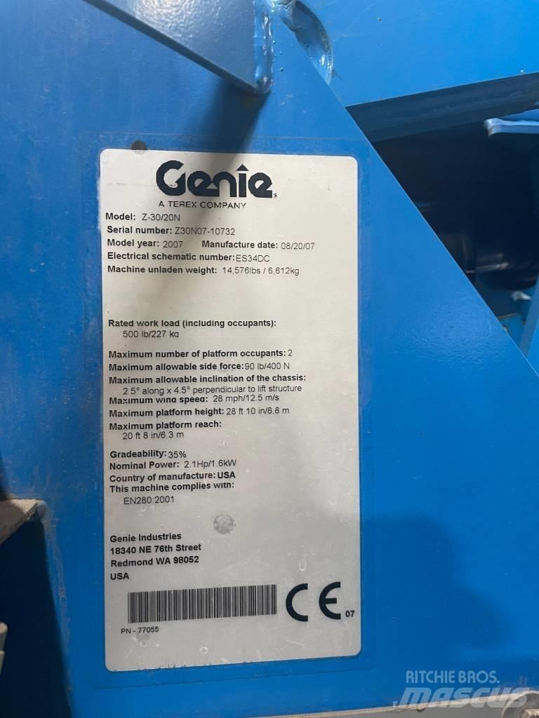 Genie Z 30/20 N RJ Articulated boom lifts