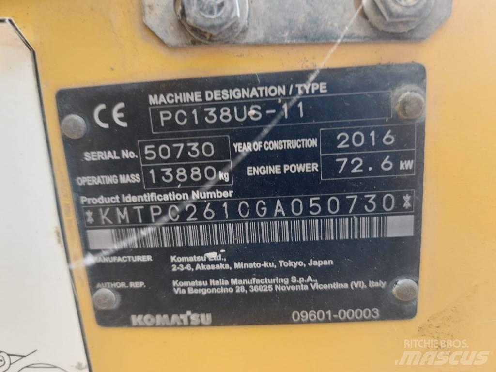 Komatsu PC138US-11 Crawler excavators