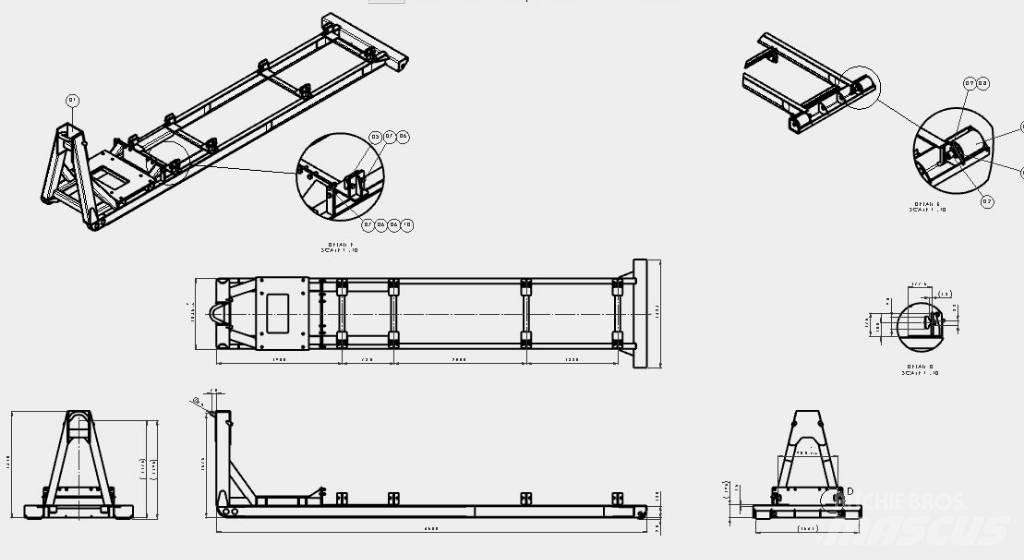  Haakarm frame Hencon Demountable semi-trailers