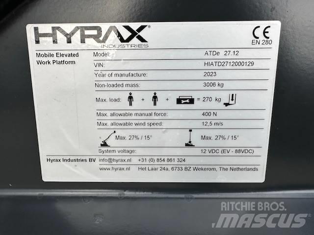 Hyrax ATDe 27.12 Telescopic boom lifts