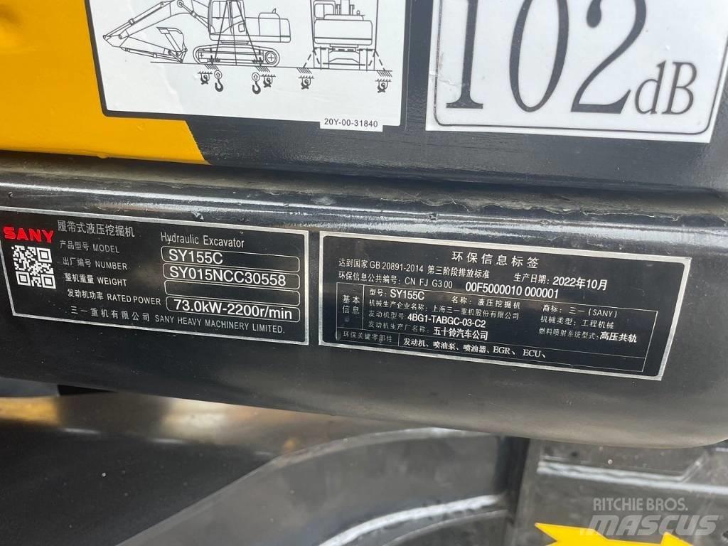 Sany SY 155 C Midi excavators  7t - 12t