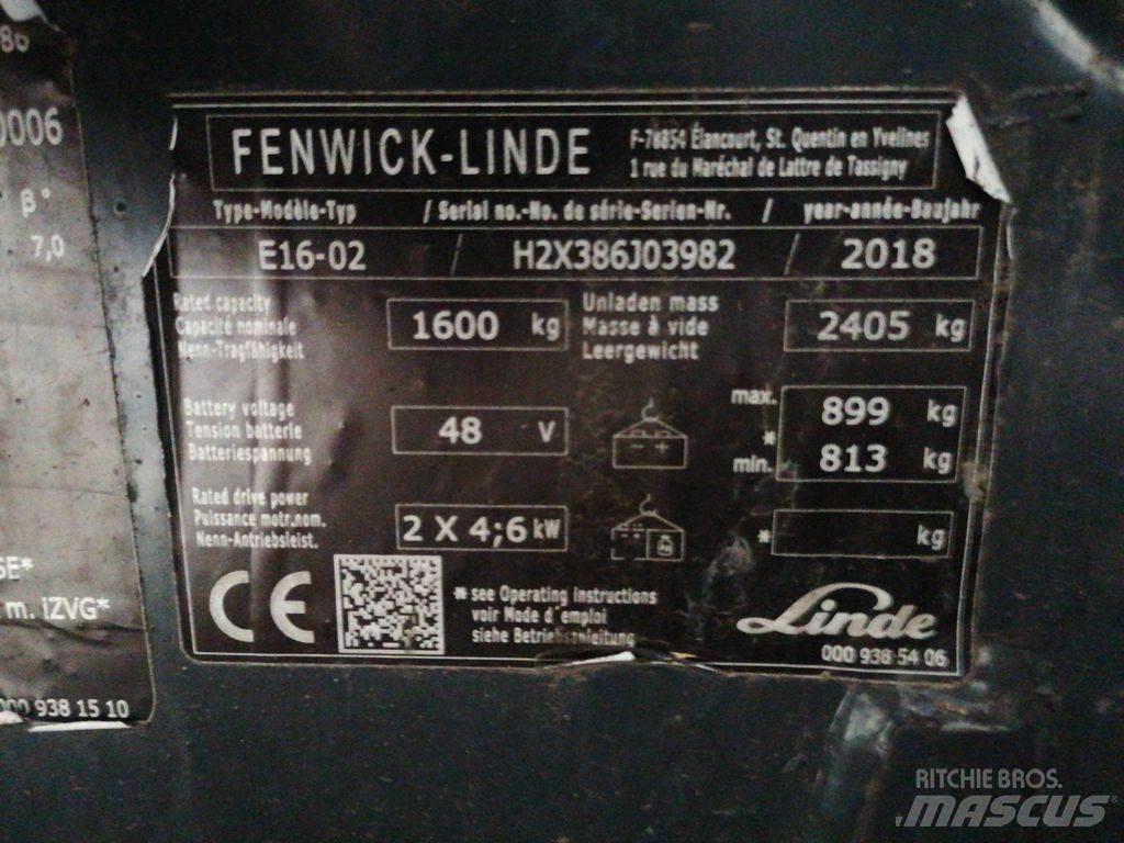 Linde E16-02 Electric forklift trucks