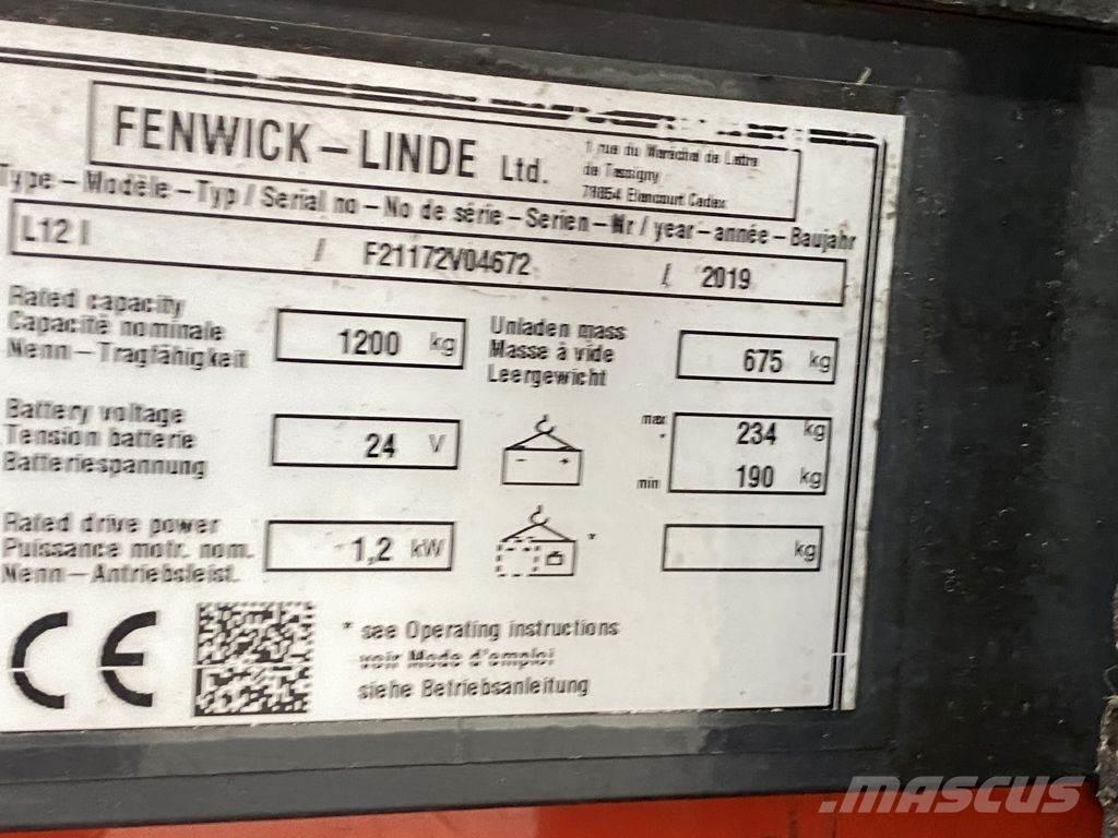 Linde L12 I Pedestrian stacker
