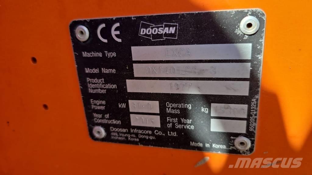 Doosan DX 140 LCR-3 Crawler excavators