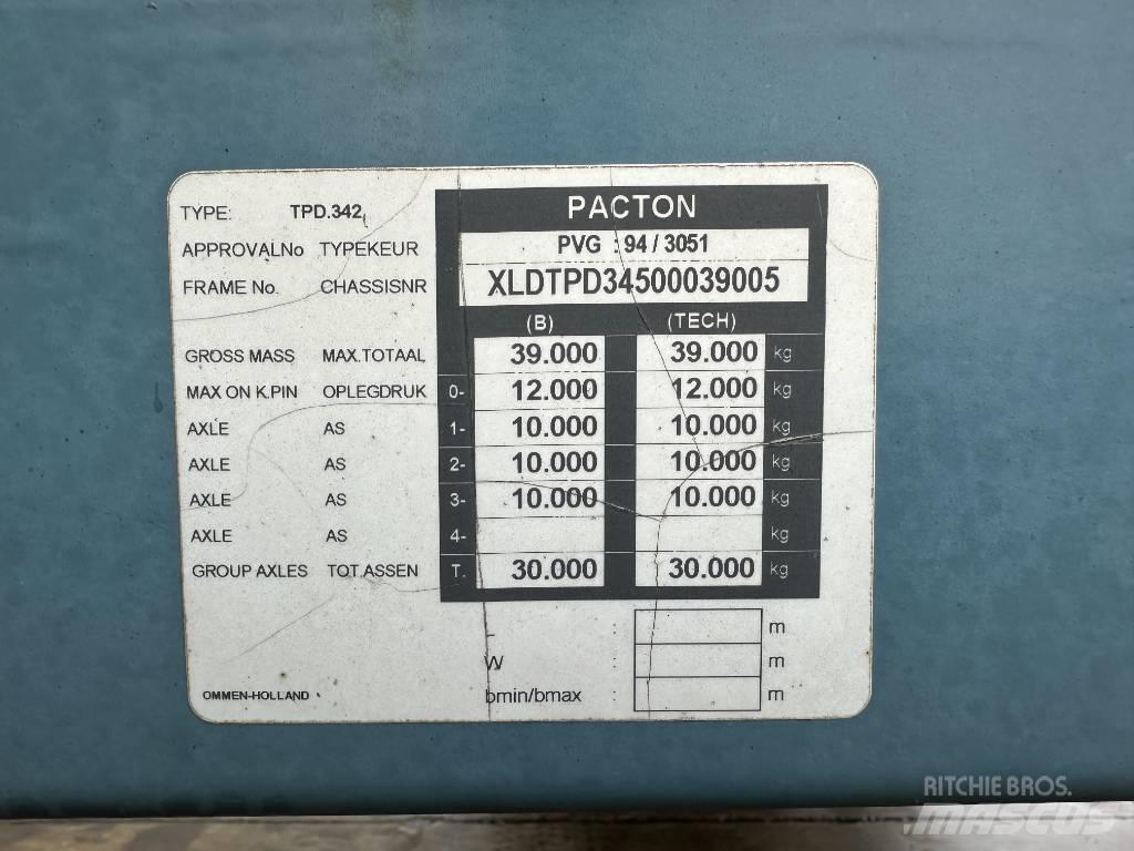 Pacton TPD 342 Flatbed/Dropside semi-trailers