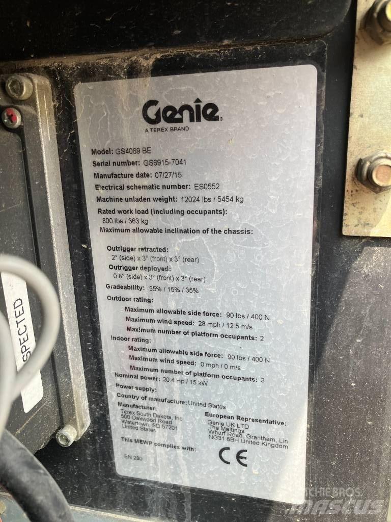 Genie GS 4069 BE Scissor lifts
