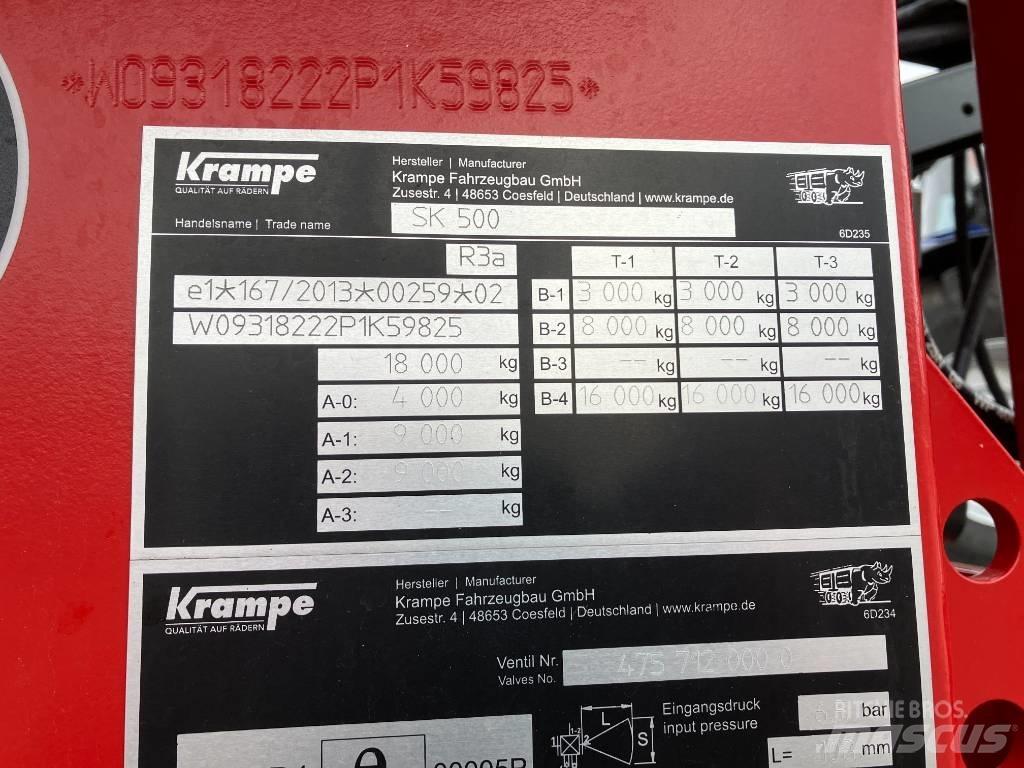 Krampe SK 500 Tipper trailers