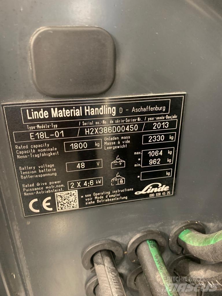 Linde E18 L Electric forklift trucks