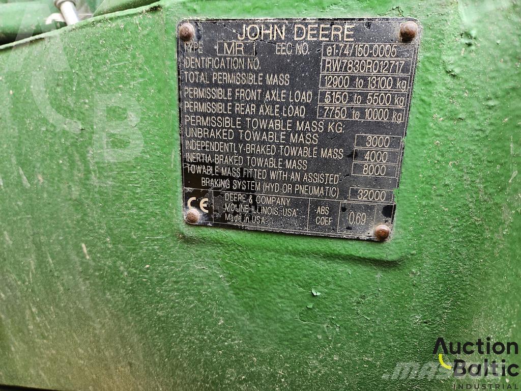 John Deere 7830 Tractors