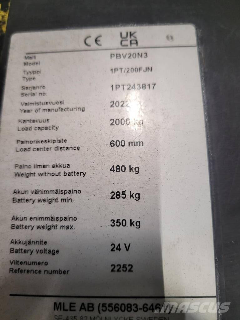 Mitsubishi PBV 20 N3 Low lifter with platform