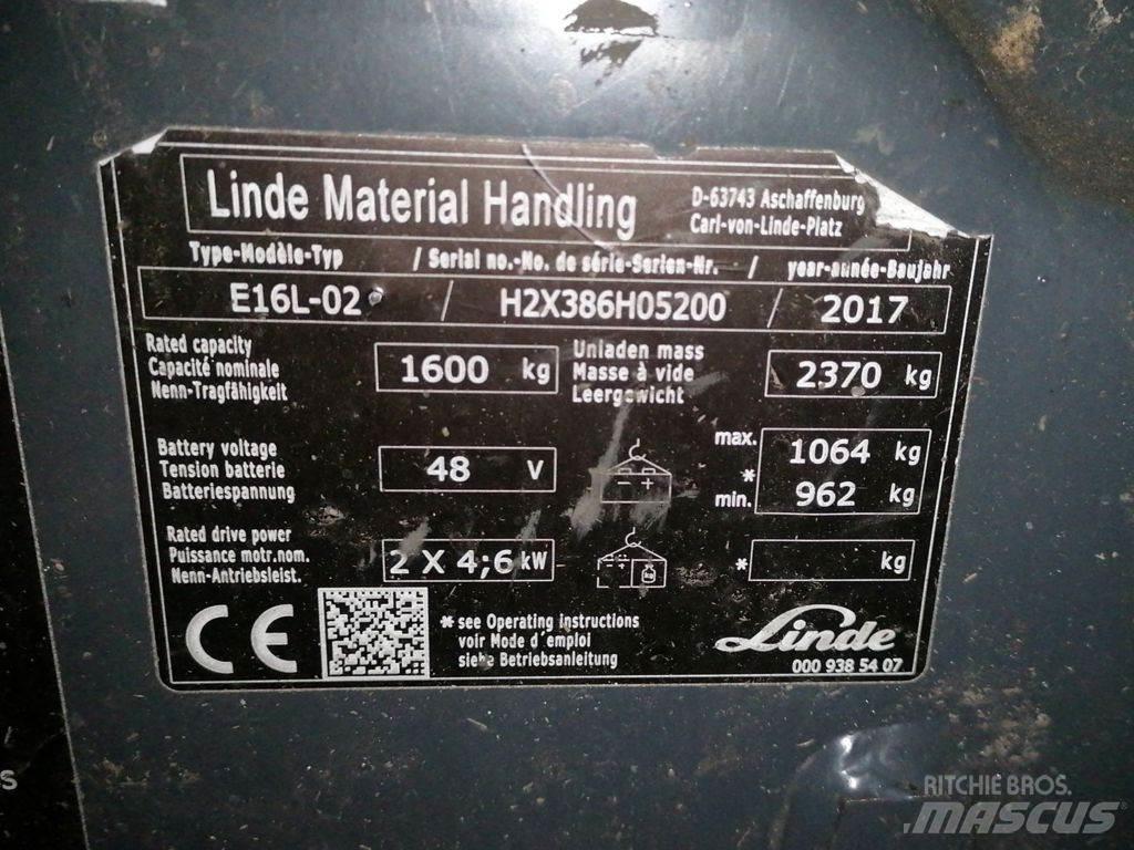 Linde E16L-02 Electric forklift trucks