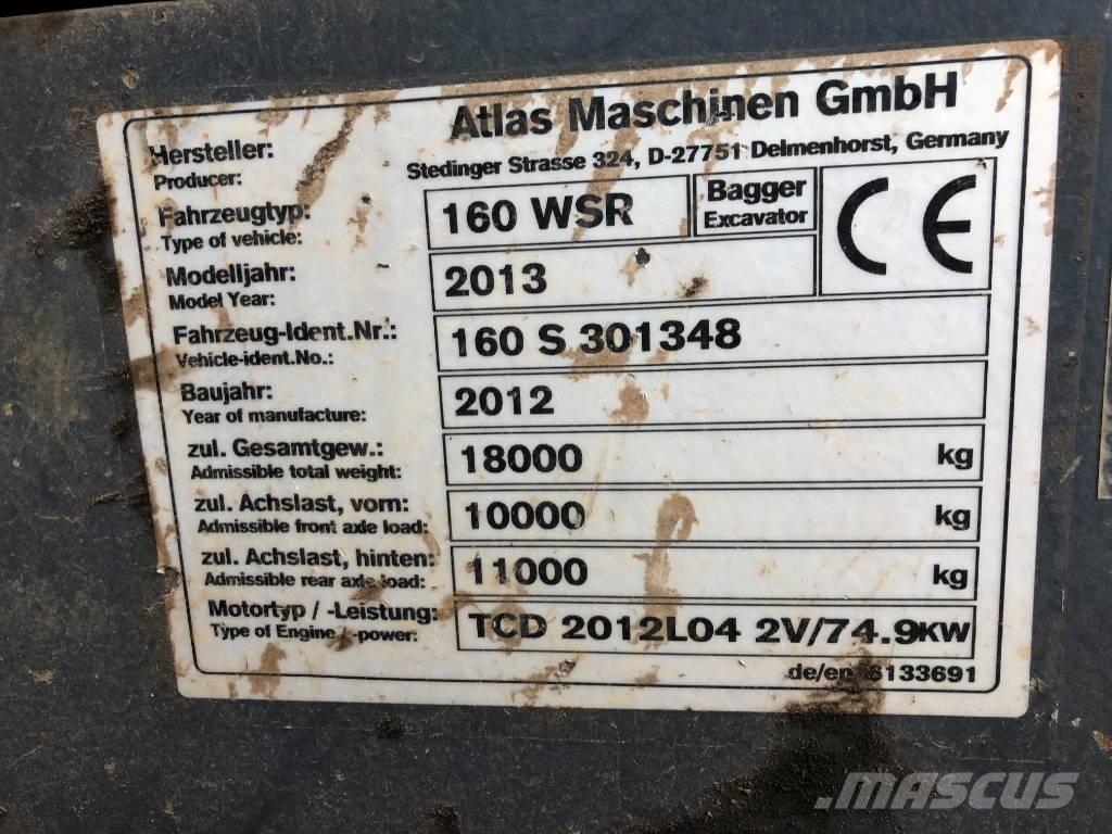 Atlas 160 WSR Wheeled excavators
