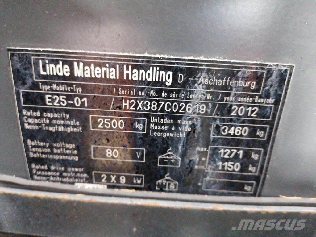 Linde E25-01 Electric forklift trucks