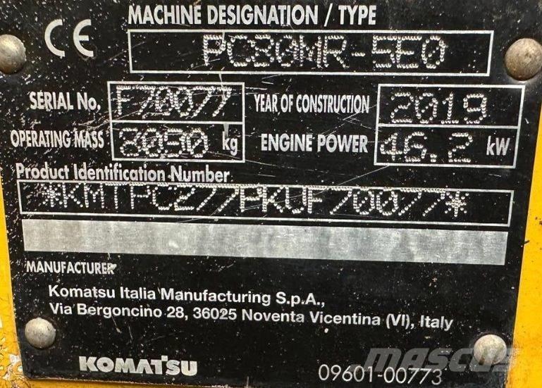 Komatsu PC 80 MR-5EO Midi excavators  7t - 12t