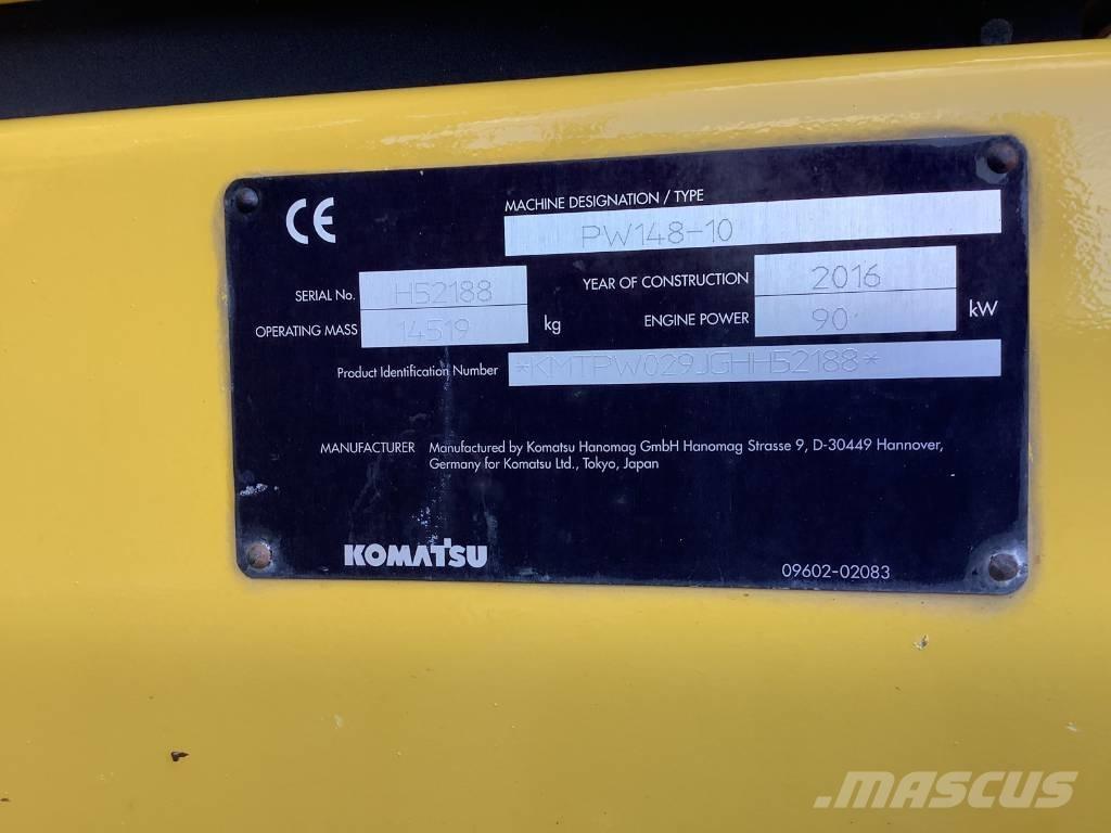 Komatsu PW148-10 Wheeled excavators