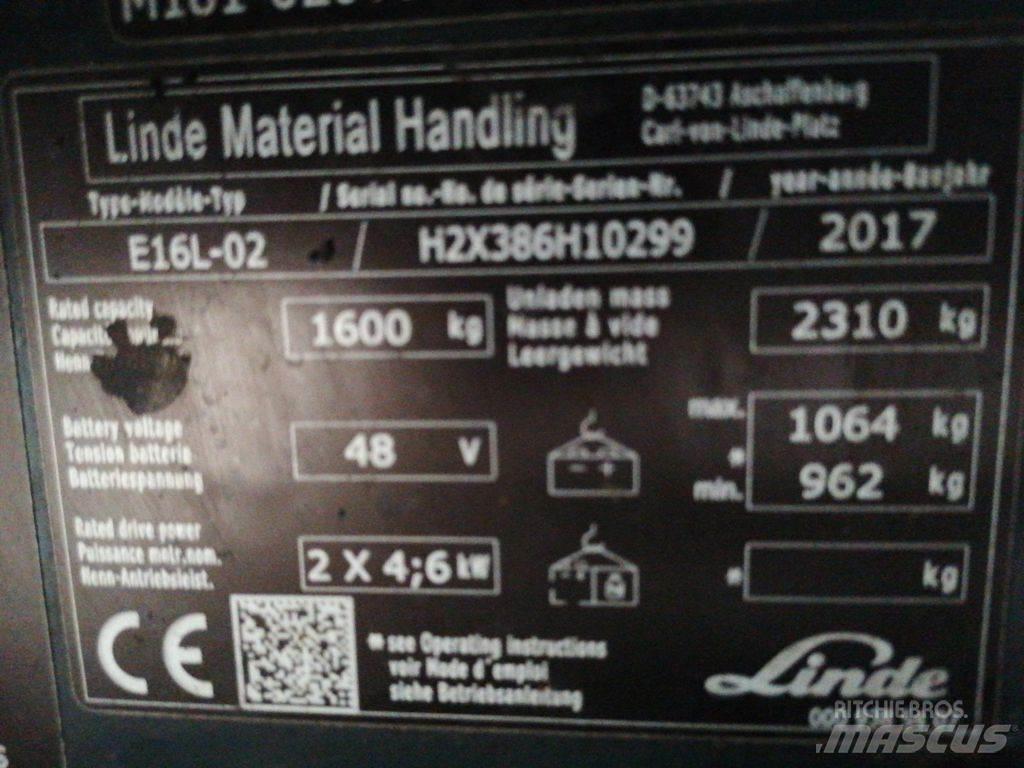Linde E16L-02 Electric forklift trucks