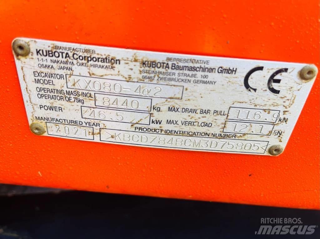 Kubota KX 080-4 Midi excavators  7t - 12t
