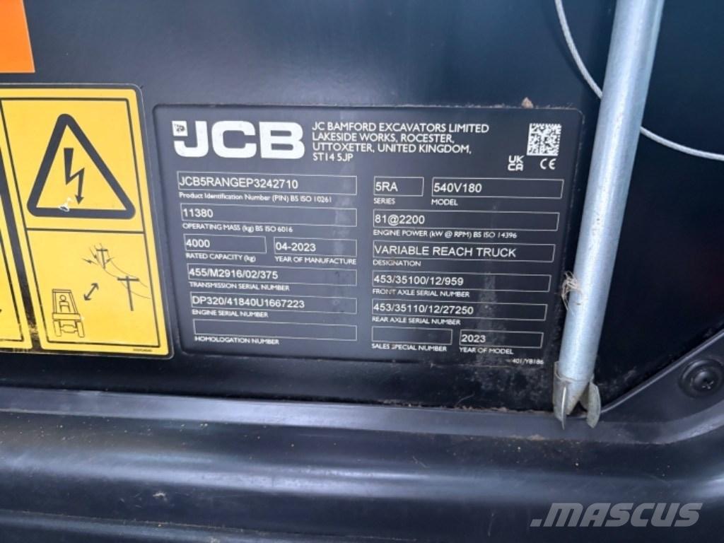 JCB 540-180 Telescopic handlers