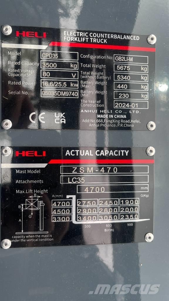 Heli CPD35-GB2LI-M Electric forklift trucks