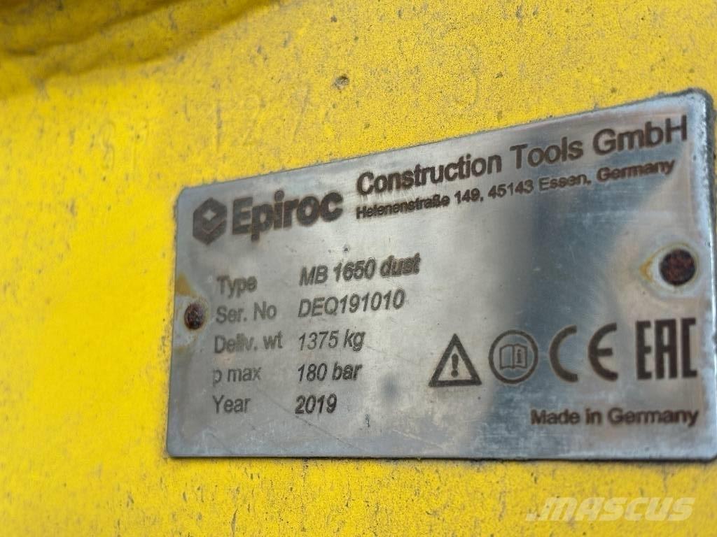 Epiroc MB 1650 Dust Hammers / Breakers