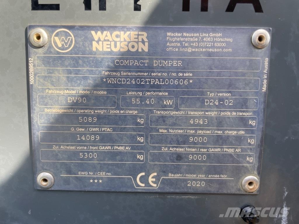 Wacker Neuson DV90 Site dumpers